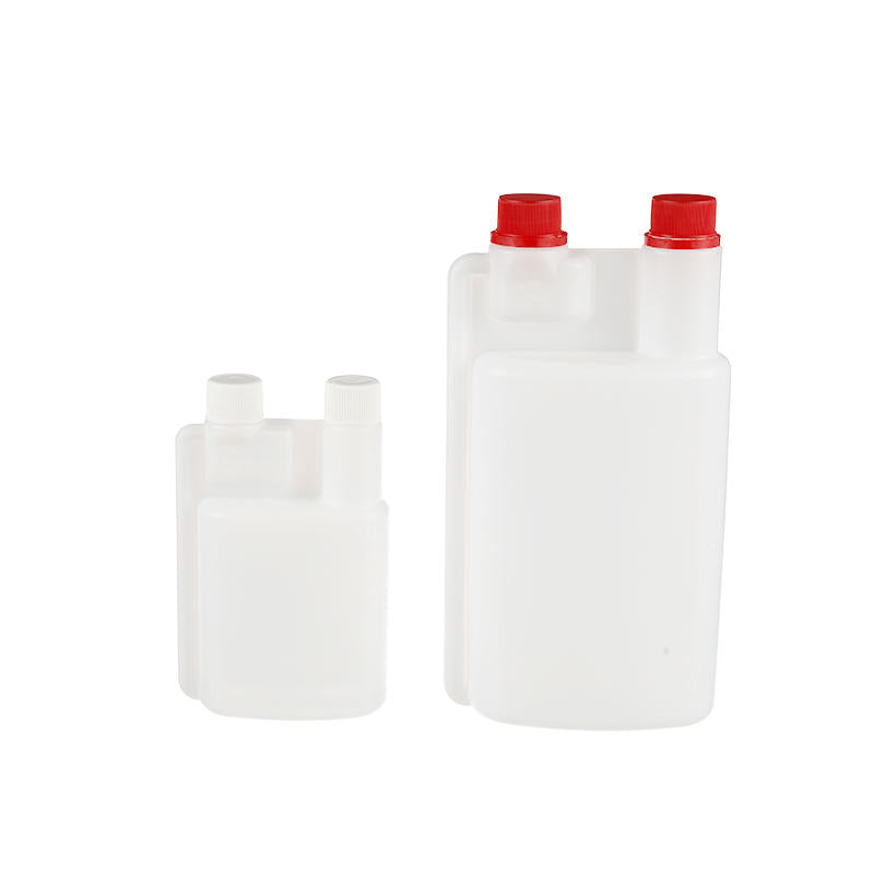 Twin Neck Child-Resistant Plastic Dosing Bottle – Precision Measuring with RED & GREEN CRC Caps