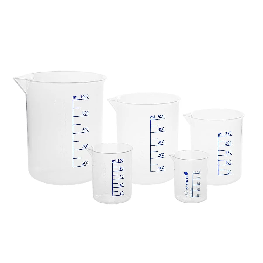 Premium Plastic Beakers (PP) – Durable, Chemical-Resistant & Stackable Ideal for Lab, Industrial & Educational Use