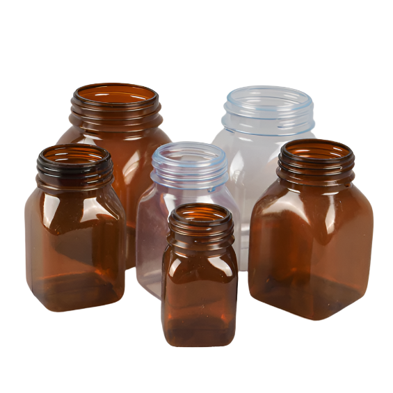 Series 310 Wide Neck Plastic Containers – PVC, Tamper Evident, Leakproof Storage Jars for Food & Liquids