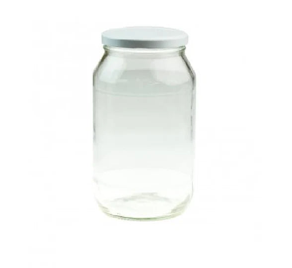 Tall 1L Clear Screw Top Jar – Durable Plastic, 70mm Neck