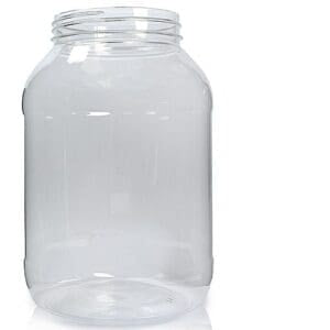 Clear PET Tall Plastic Jar with 100mm Screw Top Lid – Durable and Transparent