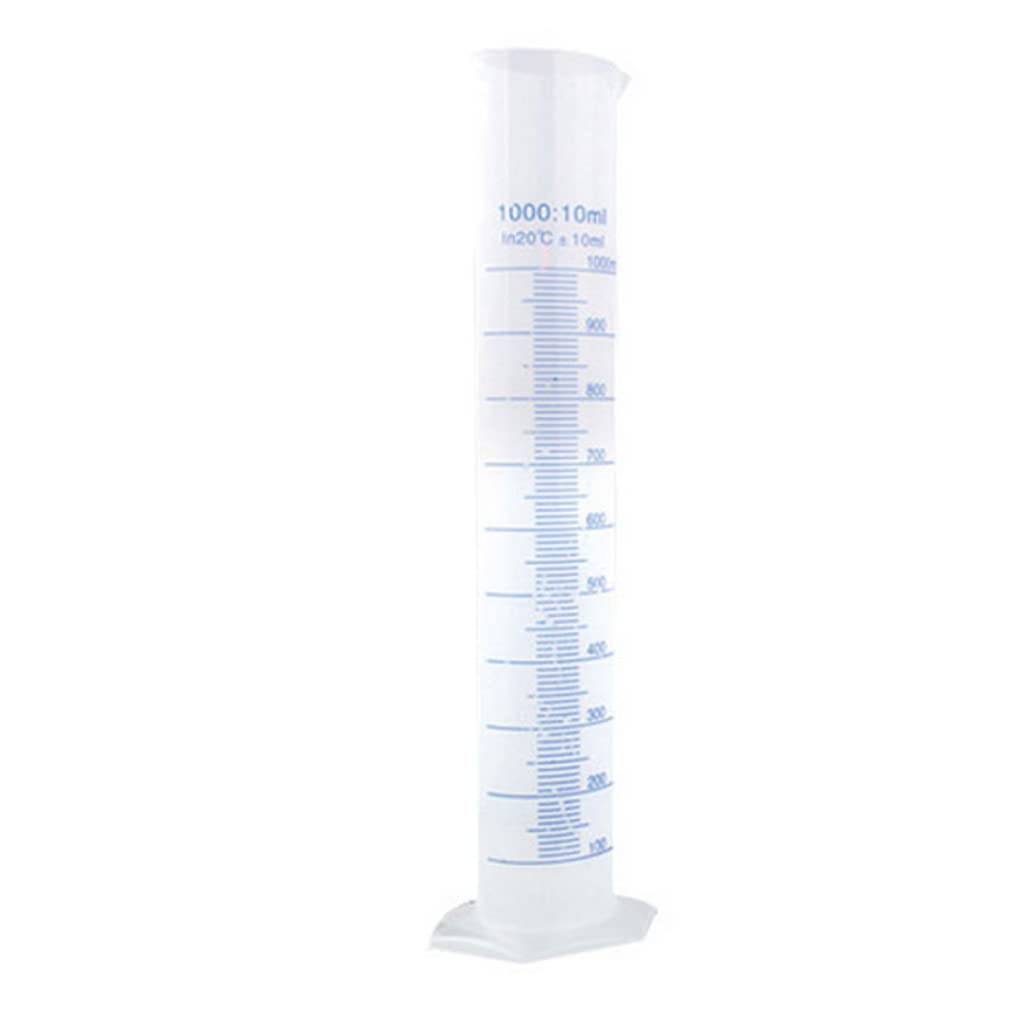 Premium Plastic Graduated Measuring Cylinder (PP) – Blue Scale High-Precision, Chemical-Resistant & Durable