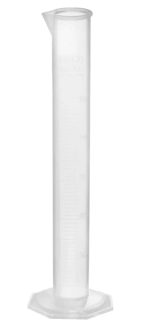 Premium Plastic Graduated Measuring Cylinder (PP) – Raised Scale High-Precision, Durable & Chemical-Resistant