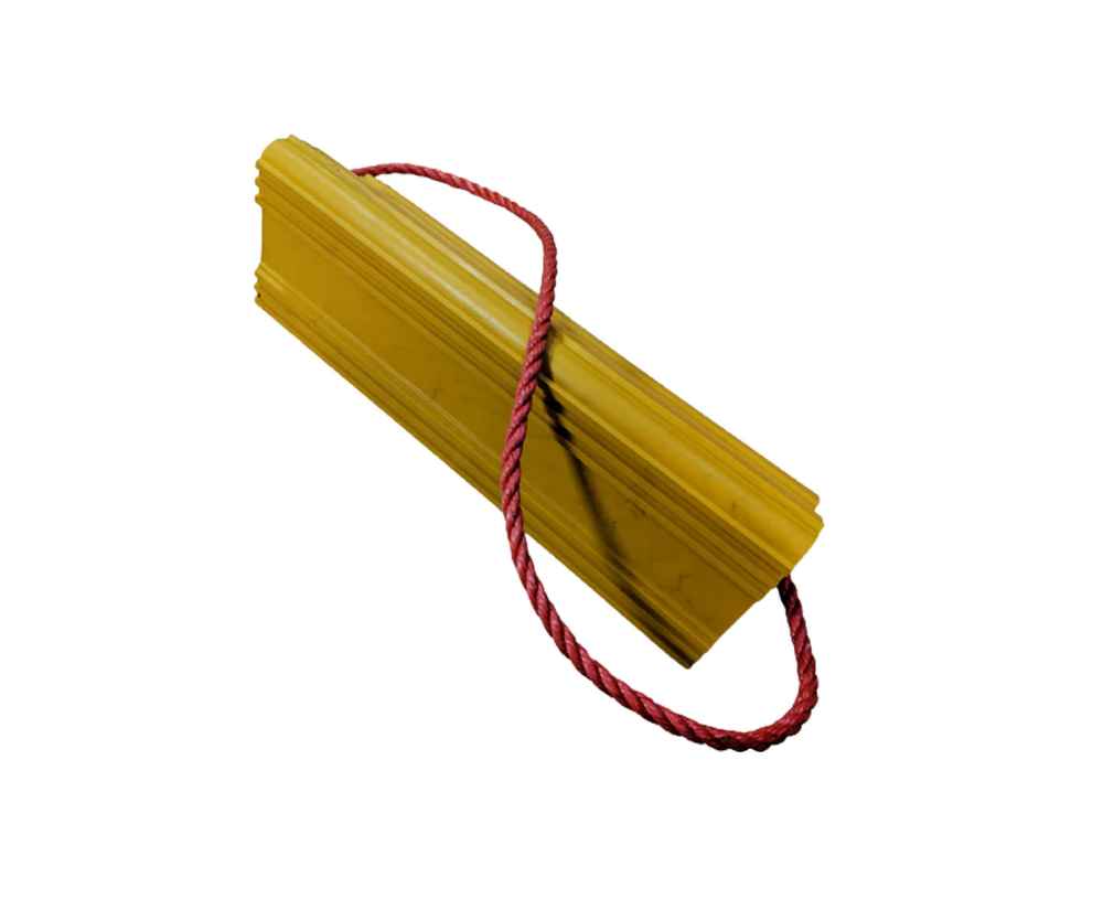 Yellow SBR Rubber Wheel Chock - 175mm x 160mm x 500mm