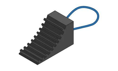 Small Rubber Wheel Chock - 174 x 90 x 94 mm