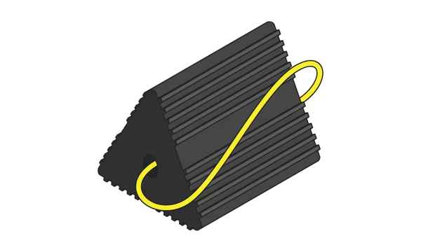 Rubber Aircraft Wheel Chock - 225 x 195 x 250mm