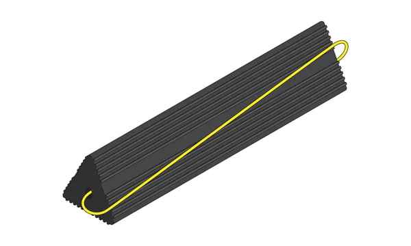 Rubber Wheel Chock Aircraft - 225 x 195 x 1000mm