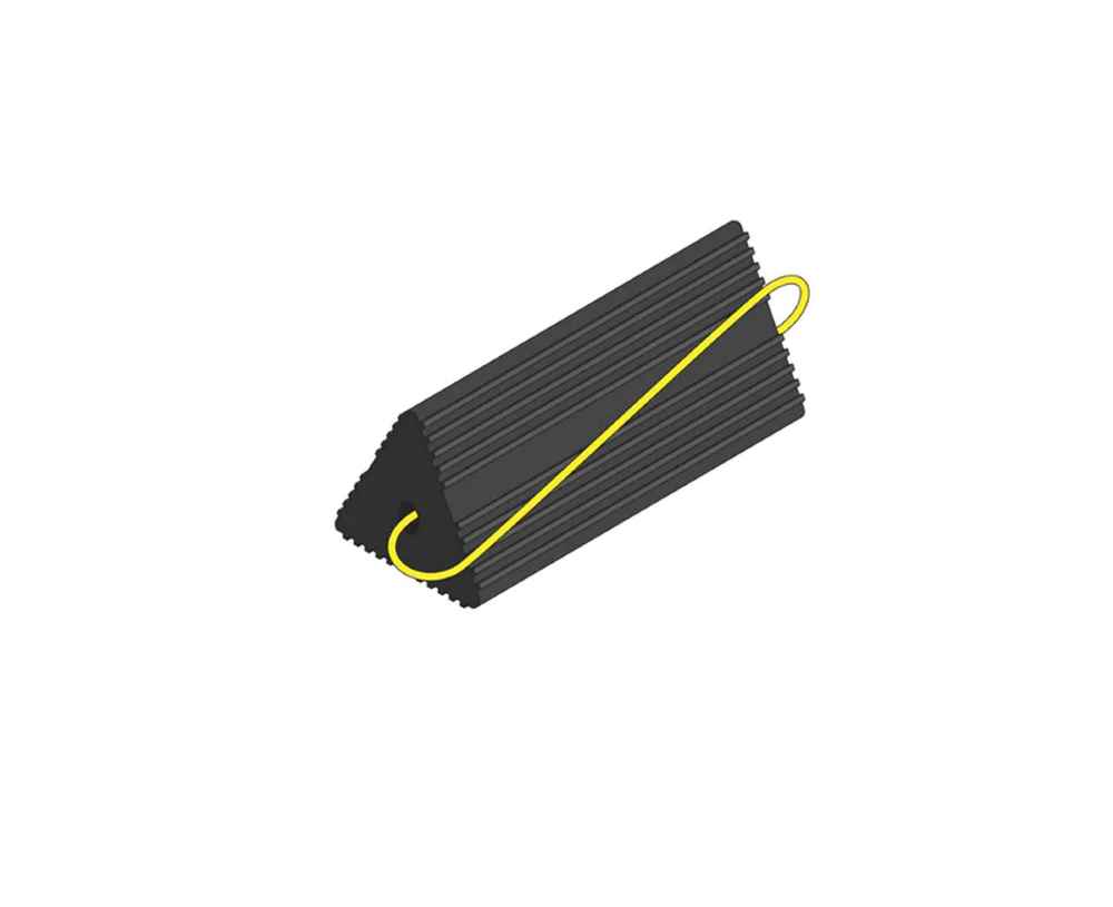 Rubber Large Wheel Chock - 225 x 195 x 500mm