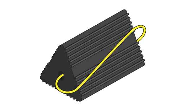 Rubber Aircraft Wheel Chock - 225 x 195 x 333mm