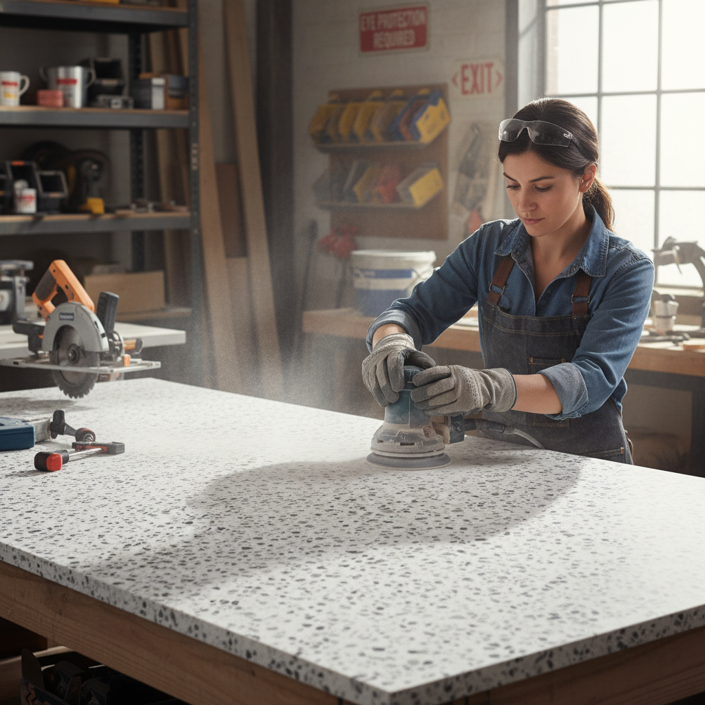 Premium Solid Surface Material - Domino Terrazzo with Durable Acrylic Blend for Versatile Interior and Exterior Applications