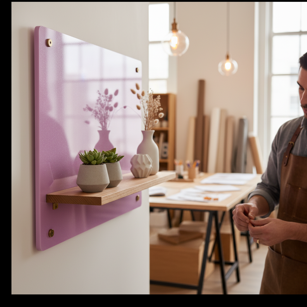 Premium Acrylic Sheet in Sour Grape Color - 3mm Thickness with Satin Finish for Versatile Applications