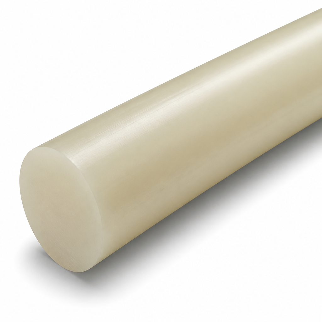 Nylon 6.6 Natural Rod for Engineering Applications 4mm to 70mm diameter