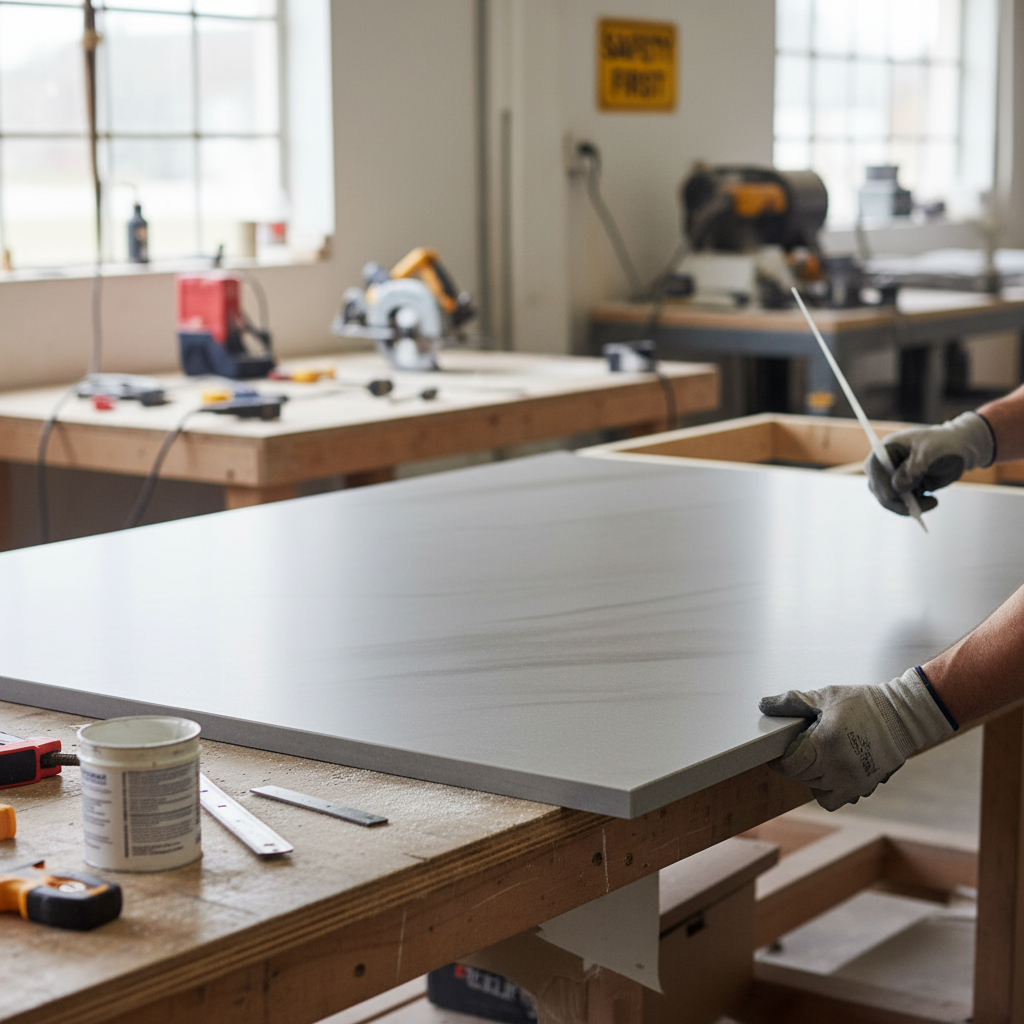 Premium Solid Surface Material in Artista Dust Color - High-Performance, Durable, and Versatile for Interior and Exterior Applications