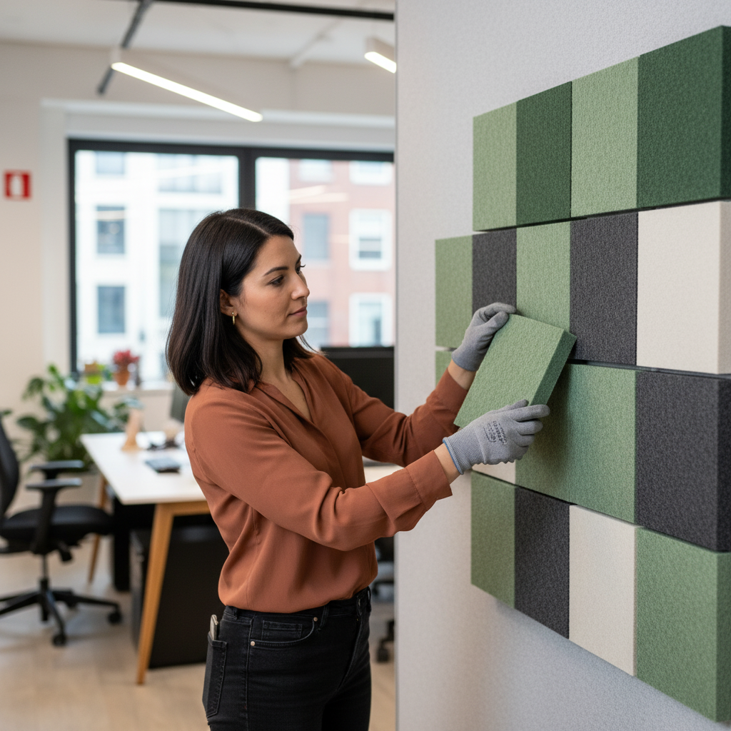 Premium PET Felt Acoustic Panel in Sage Green - Eco-Friendly, Fire Retardant, and High-Performance Sound Absorption Solution