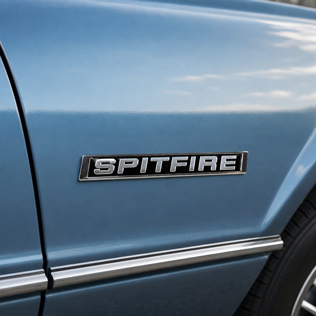 Metal Black Enamelled Badge – Fits Triumph Spitfire