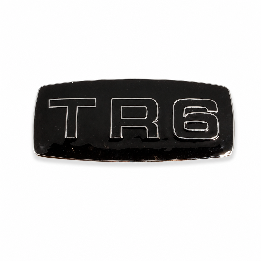 Metal Black Enamelled Grill Badge – Fits Triumph TR6