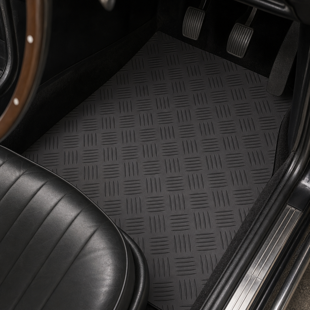 Rubber Matting – Chequer Plate 3mm Thick x 1500mm Wide