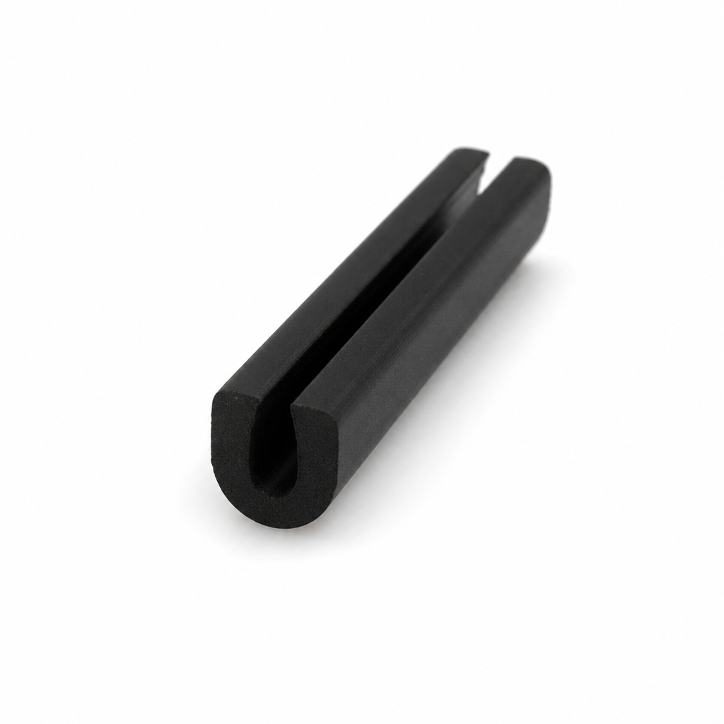 U Channel – 1.6mm x 17mm Inside (Black EPDM)