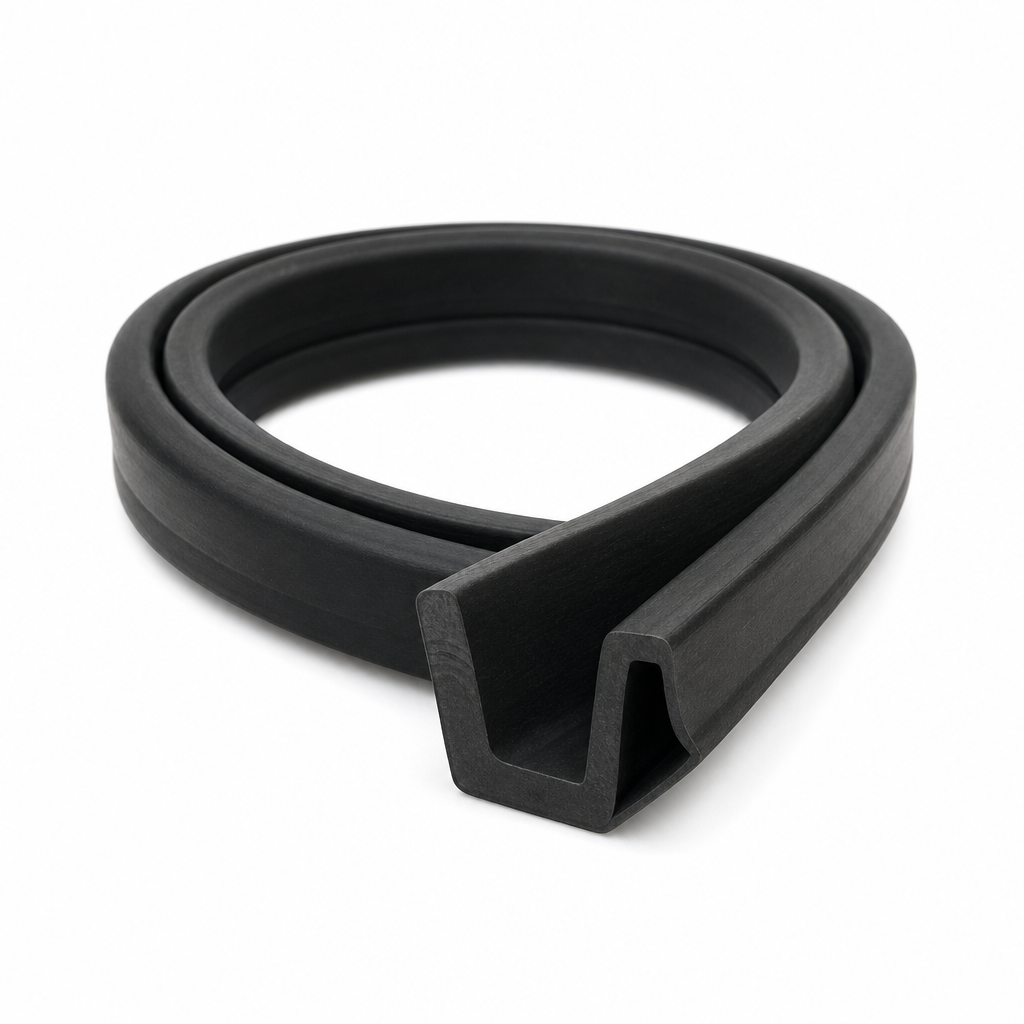 U Channel Profile – Black EPDM 7mm x 6mm