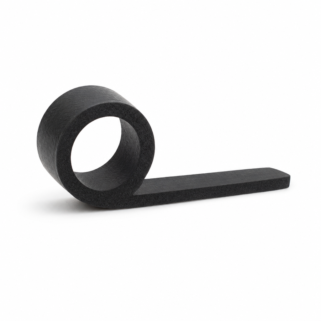 Hollow Piping – 16mm Bead & 26mm Tail (Neoprene, Black)