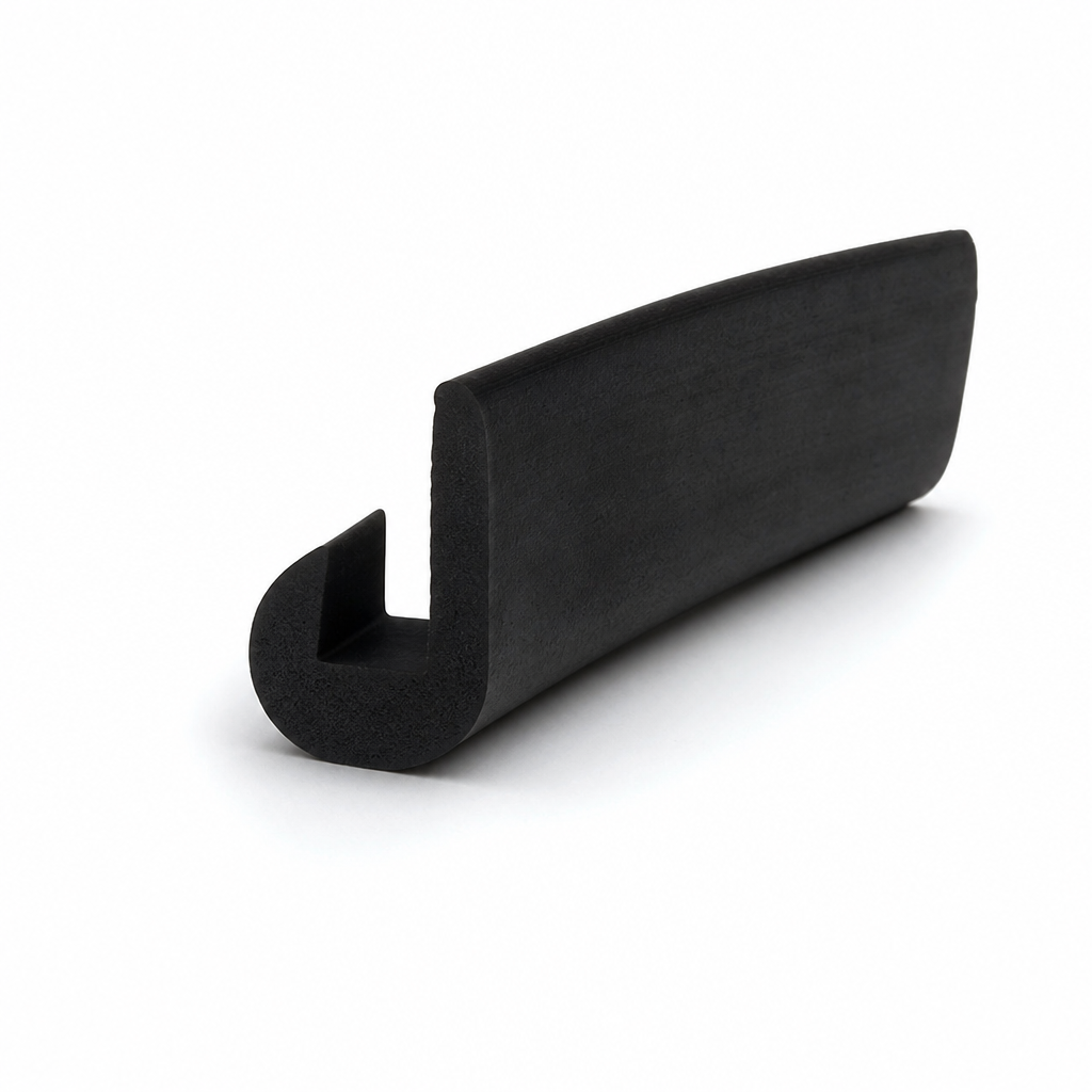 Black EPDM U-Channel – 7mm x 11mm, 30 Metres Long
