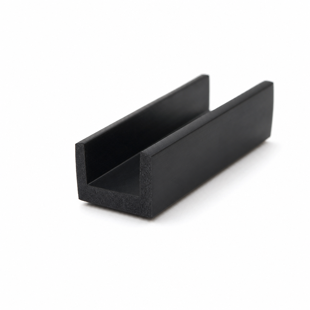 U Channel – 5mm x 7.5mm Inside (Black EPDM)
