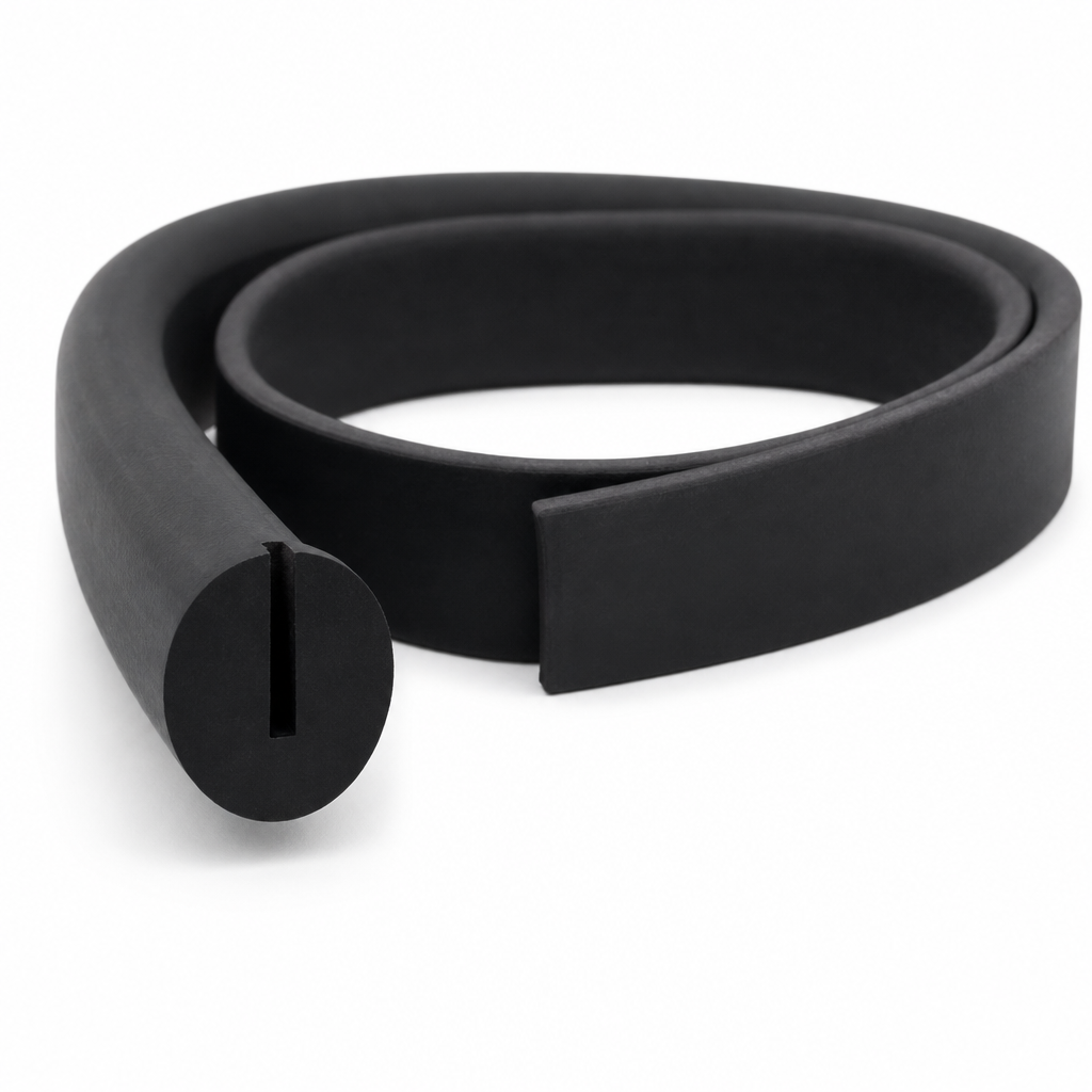 U Channel Round – 15mm x 3mm Slot Width (EPDM, Black)