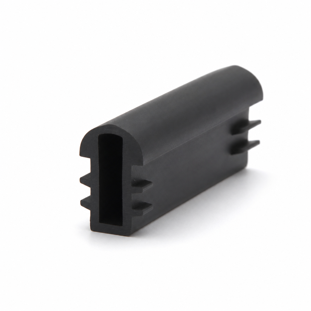 EPDM Channel With Outer Side Grips – 7mm Wide x 10mm High
