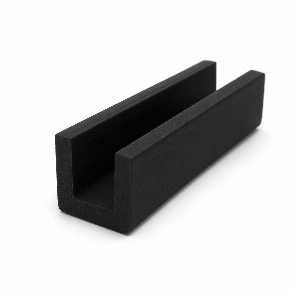 U Channel – 5mm x 19mm (IRS0320) Black EPDM Profile