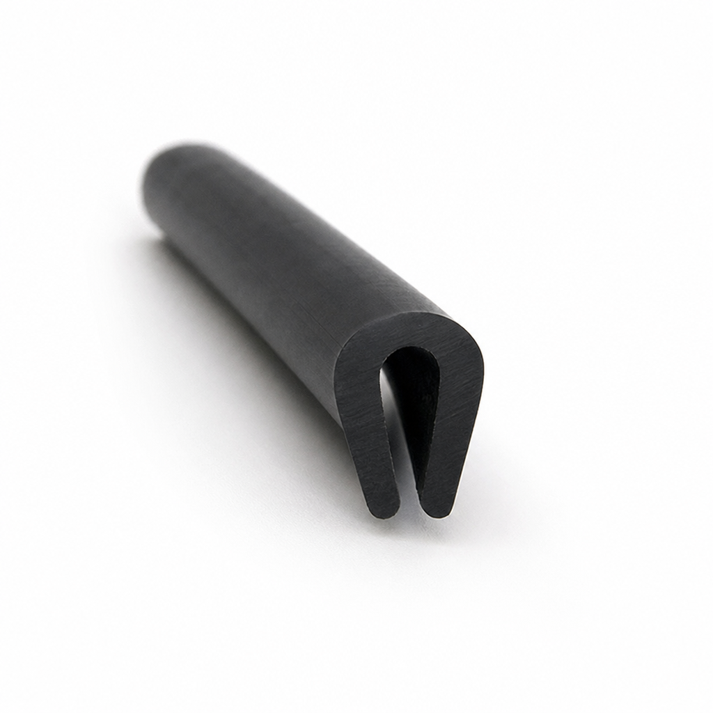 U Channel – 1mm Wide x 9mm Deep, Black EPDM (IRS0856)