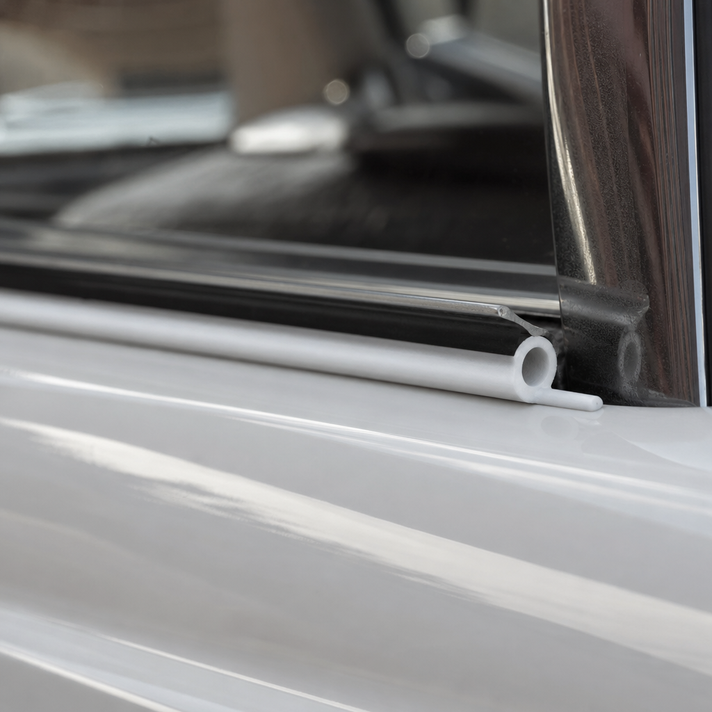 Plastic Wing Piping – 4mm x 8mm White PVC