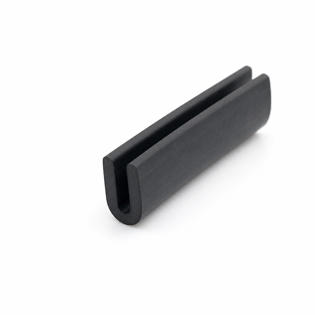 Rubber U Channel – 3 x 3.5mm Panel, 21mm High (IRS2032)