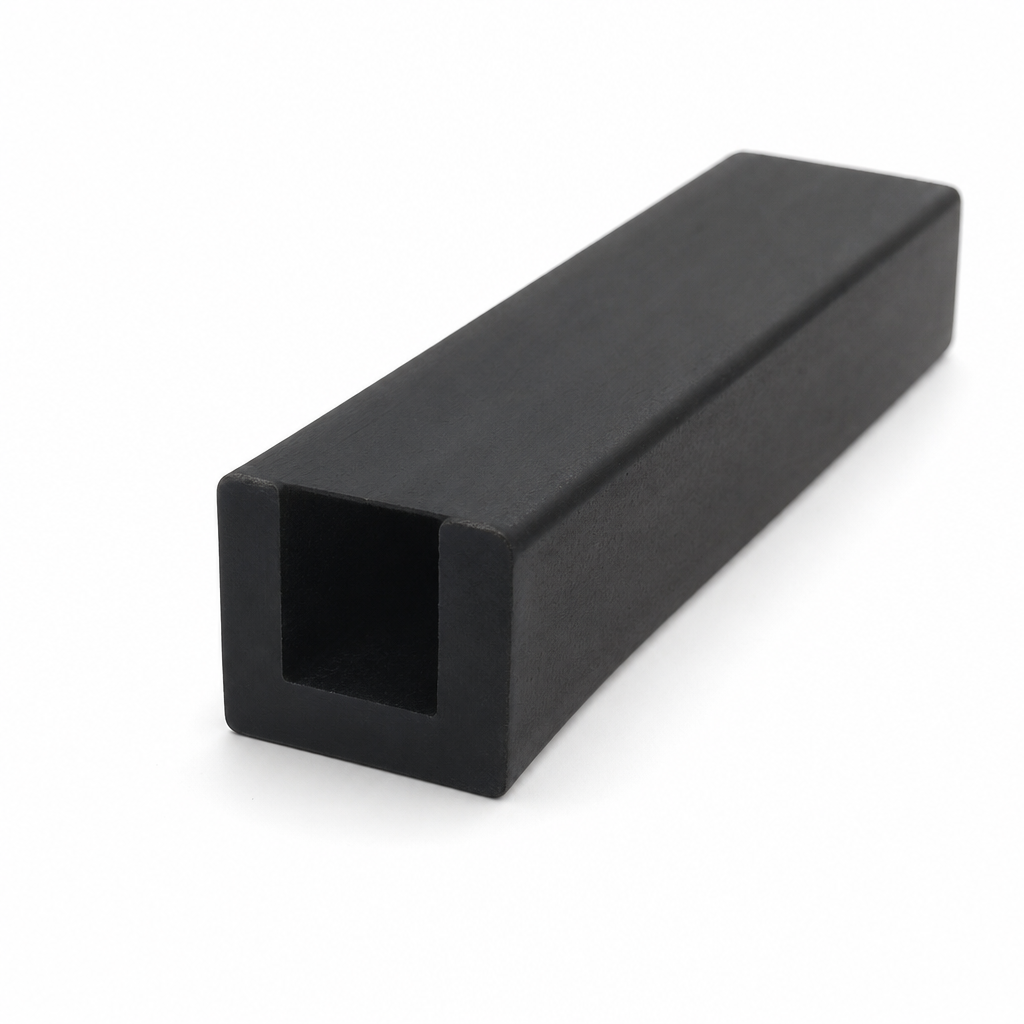 Rubber Square U Channel 6mm Panel x 16mm High x 3.1mm Wall