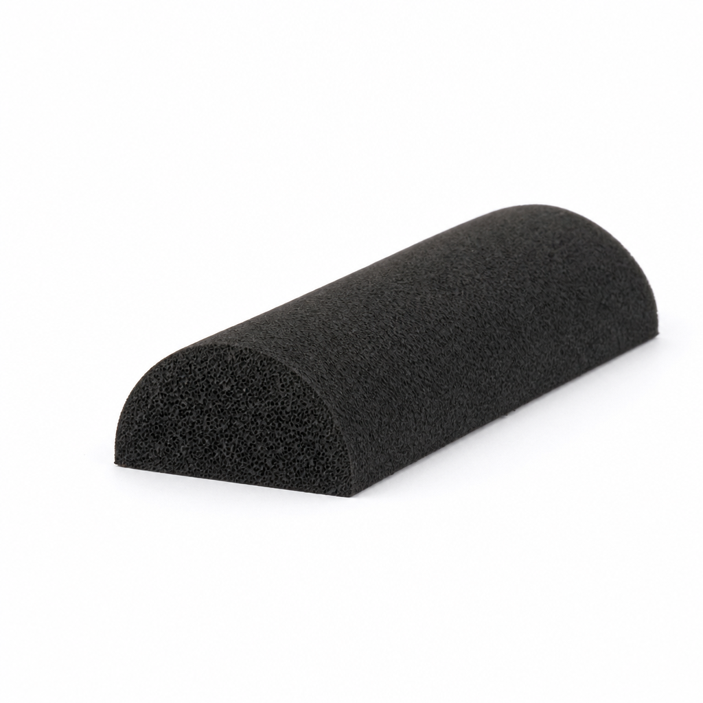 Sponge Section Half Round – 12.5mm x 6.25mm (Black)