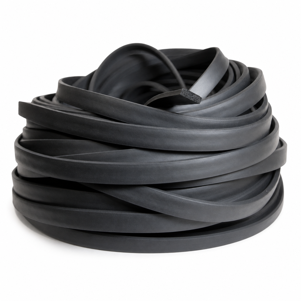 Extruded Sponge Strip 6mm x 19mm – Black EPDM Rubber