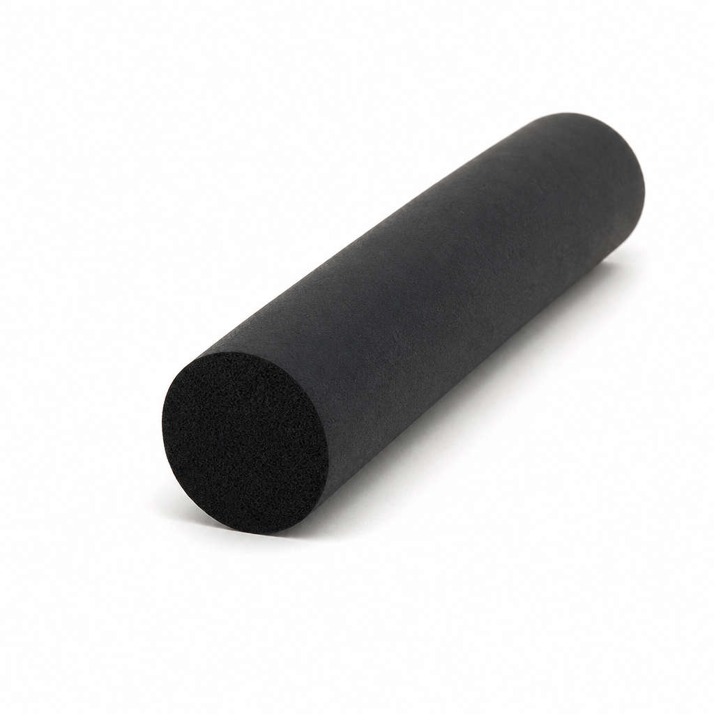 Neoprene Sponge Cord 25mm Diameter – Black Rubber Extrusion