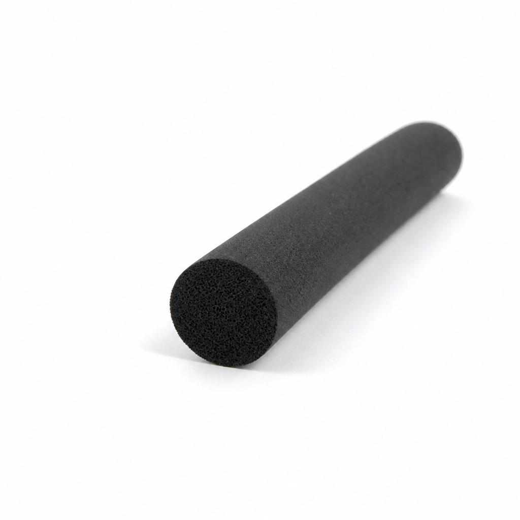 Neoprene Sponge Cord – 6mm Diameter, Black