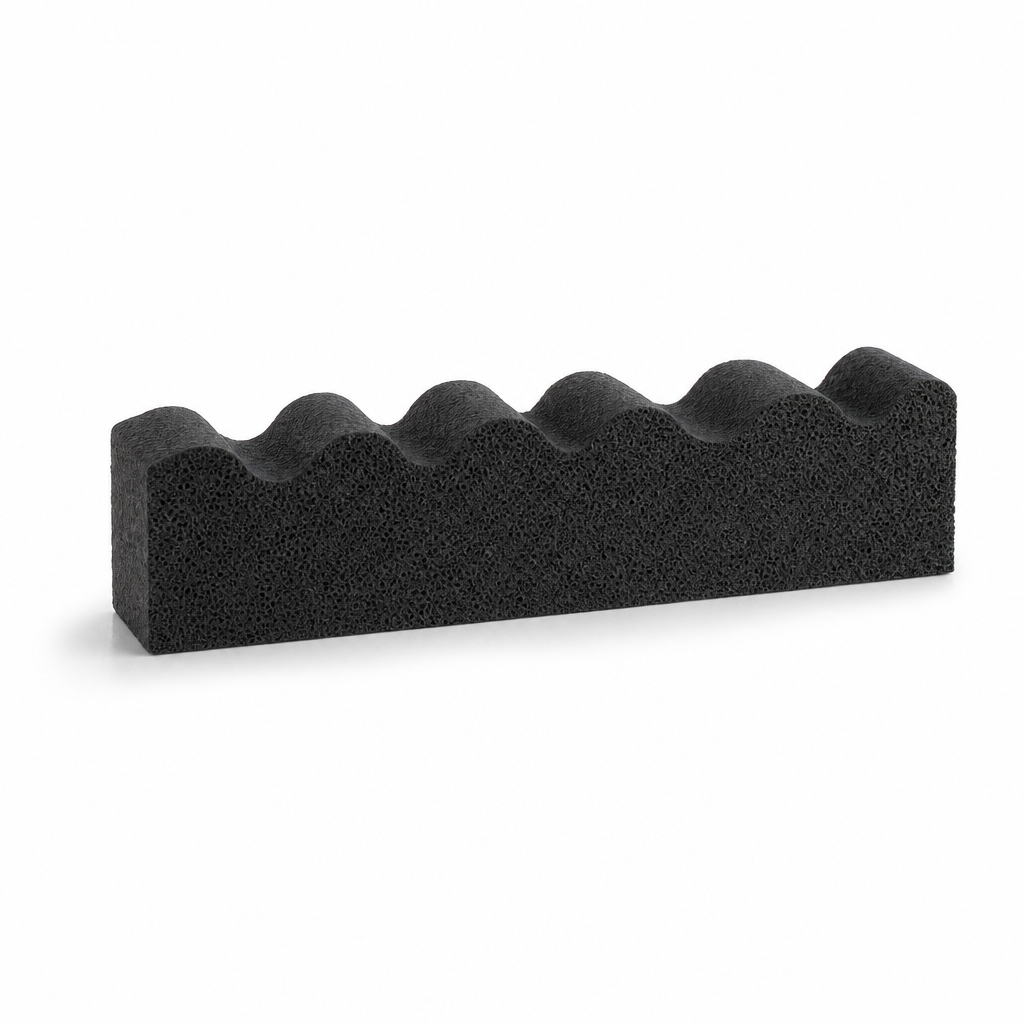 Sponge Section Crown Strip 15mm x 5mm – Black EPDM Rubber