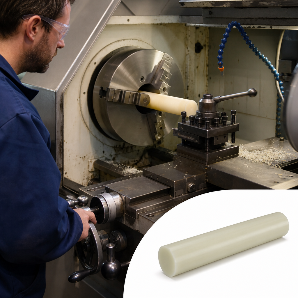 Cast Nylon 6 Rod for Engineering Applications 6mm to 90mm diameter
