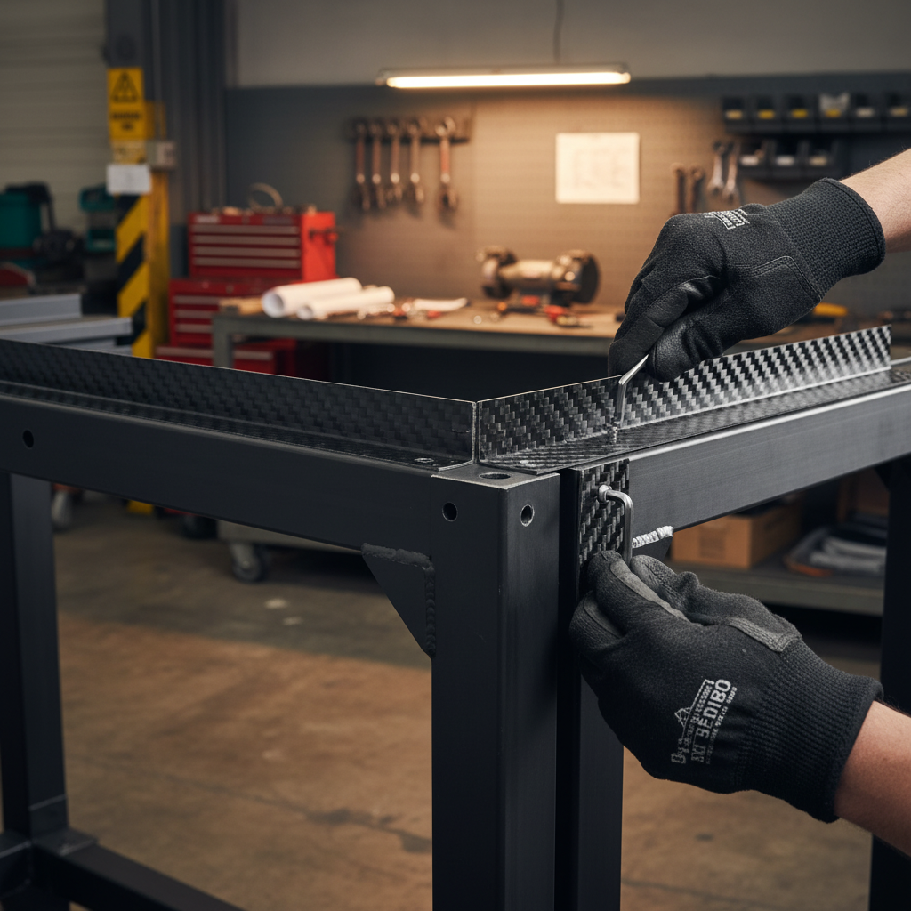 High-Performance Carbon Fibre Angle Trim 90° - Lightweight, Durable, and Glossy Finish for Engineering Applications