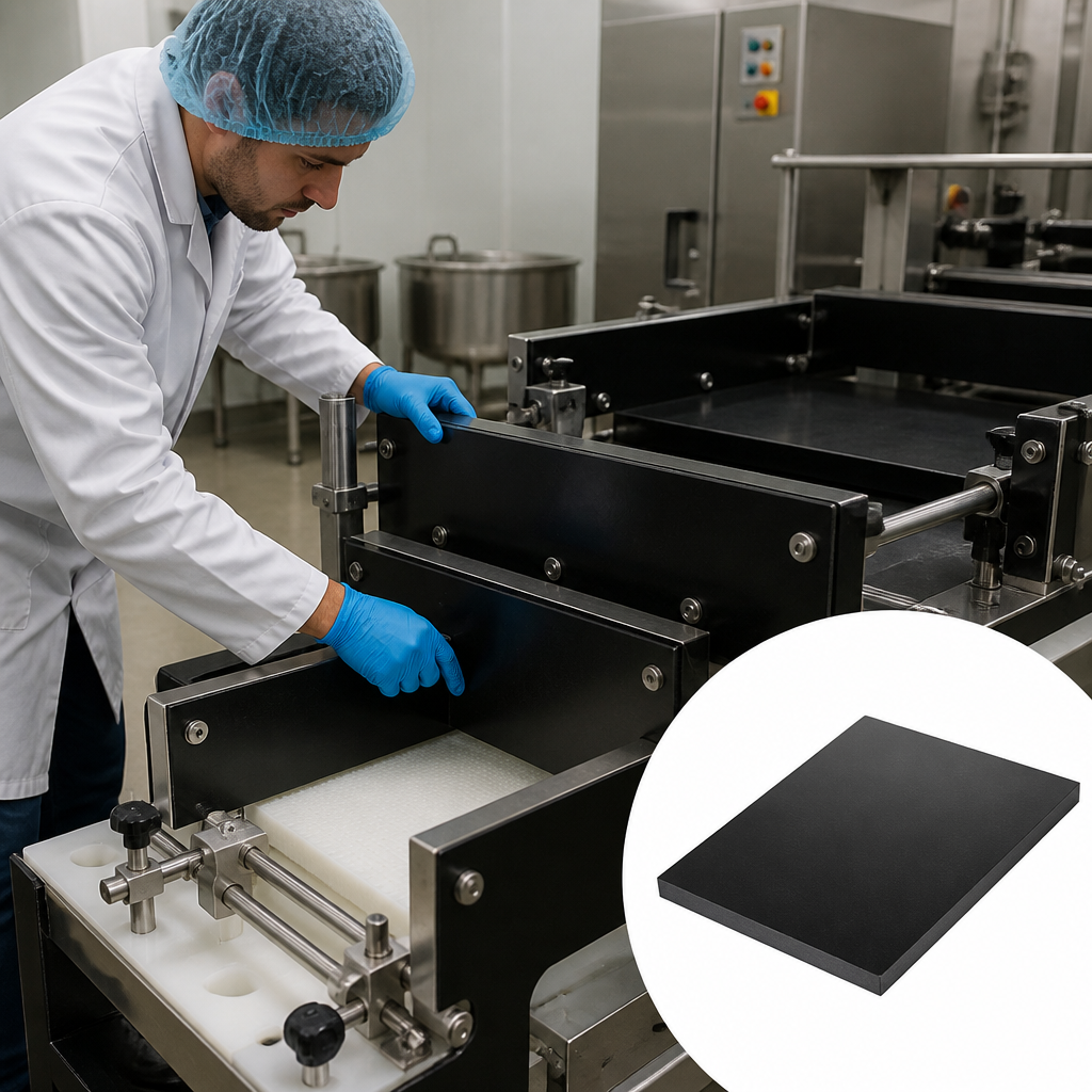 High Density Polyethylene Black Sheet for Food Industry Applications 15mm to 60mm thick