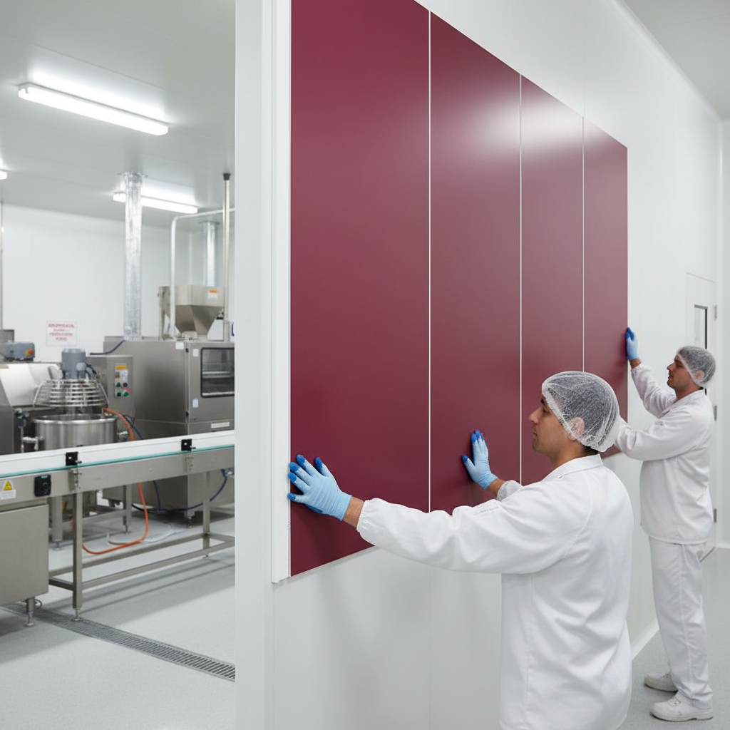 Premium Hygienic Cladding Red Wine Sheet - PVC Material, High Chemical Resistance, Easy Installation, Ideal for Wall Cladding and Signage