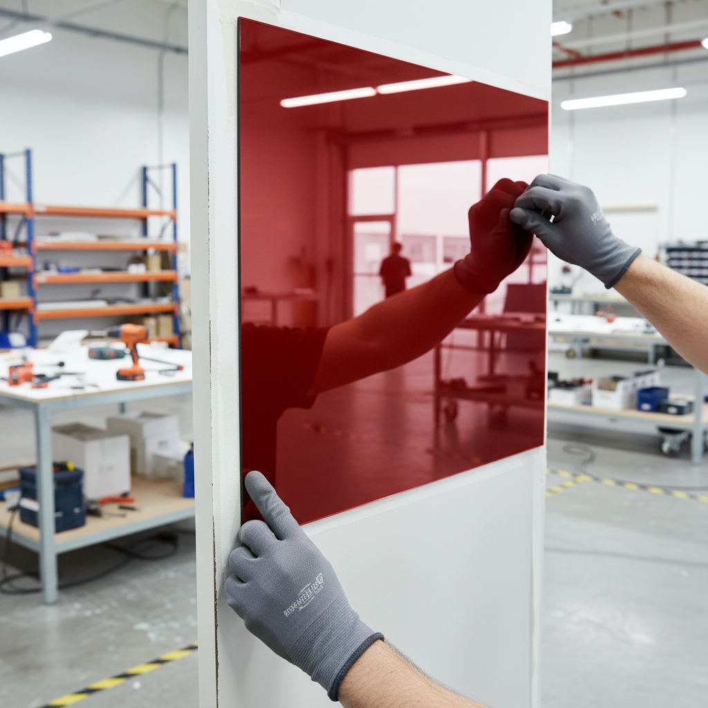 Premium Red Acrylic Mirror Sheet 1310 - Lightweight, Shatter-Resistant for Versatile Applications