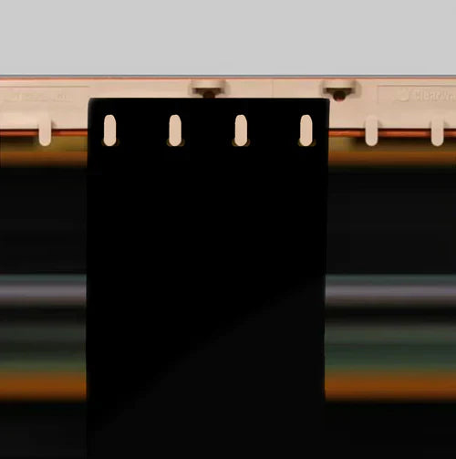 Black Heavy-Duty Solid Black PVC Strip Curtains – QuickMount Kit for Privacy, Dust & Draft Control