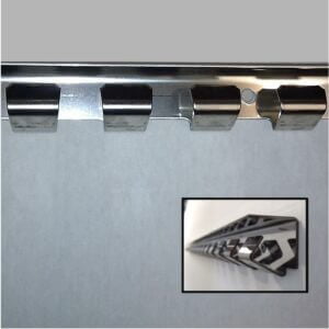 Dark Gray Frosted PVC Strip Curtains (Hook-on)