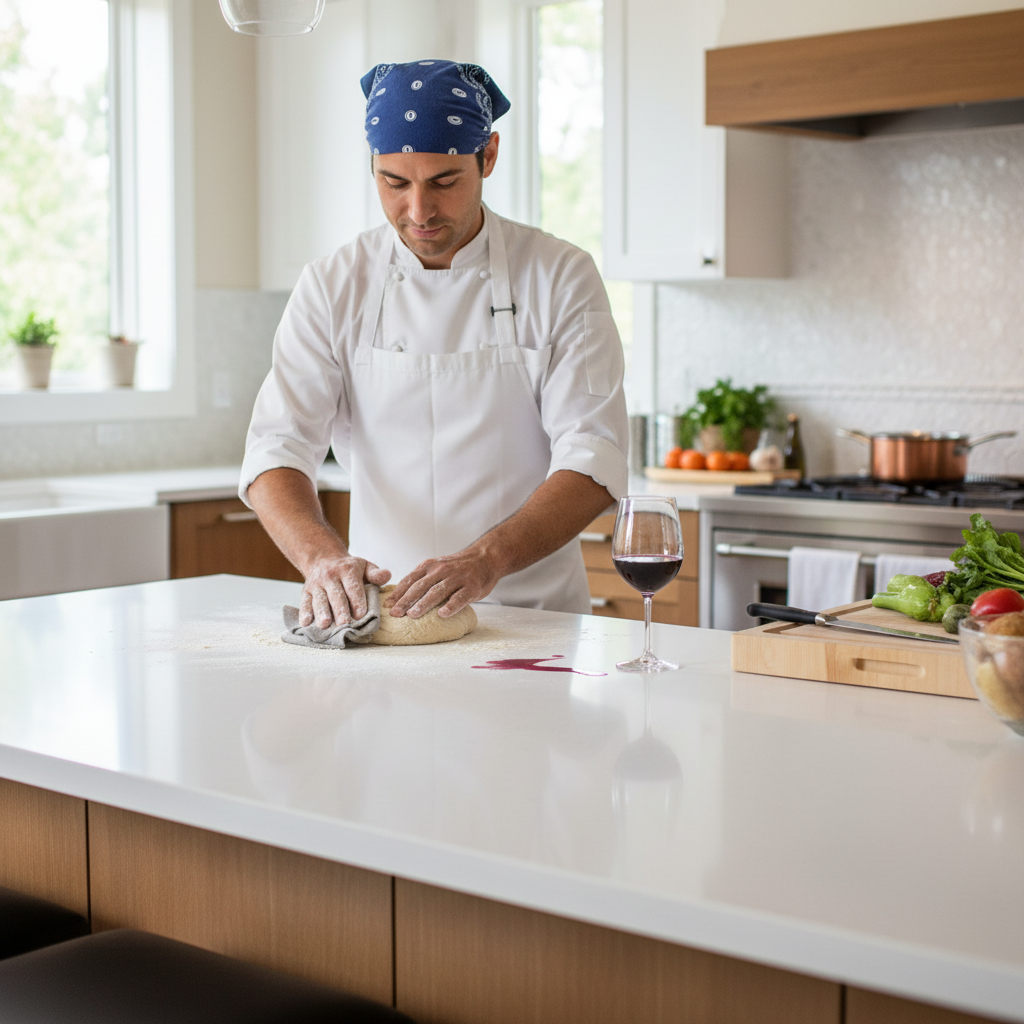 Premium Solid Surface Material - Glacier Ice, Durable Acrylic Composite for Versatile Applications in Residential and Commercial Spaces