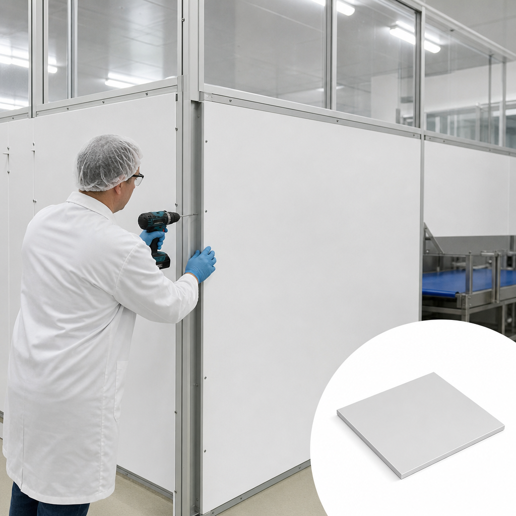 White PVC Cladding Sheet for Hygienic Applications 1.5mm to 3mm thick