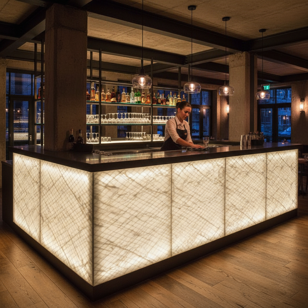 Premium Faux Translucent Stone Sheets for Interior Design - Elegant, Lightweight, and Versatile Material with Unique Patterns
