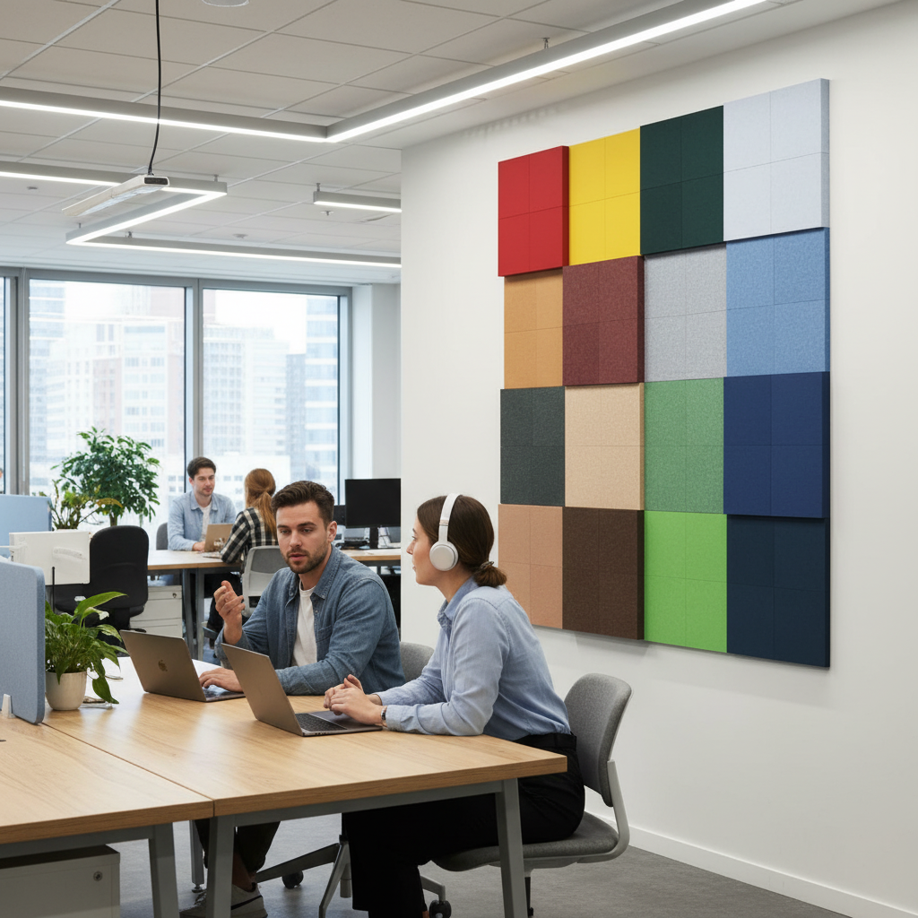 Premium 100% Recycled PET Felt Acoustic Square 60mm for Sound Absorption and Noise Reduction