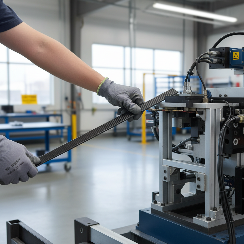 Premium High-Performance Carbon Fibre Flat Bar Strip for Engineering Applications with Unidirectional Fibre Orientation and Epoxy Resin Matrix